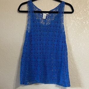 Ultra Pink Crochet Tank Top